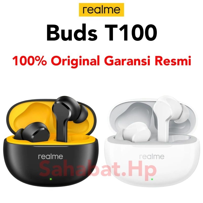 Realme T100 TWS Buds Garansi Resmi Bluetooth Earphones Buds Headset