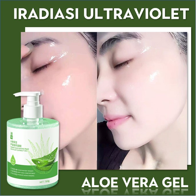 Jual Moisturizer Aloe Vera Gel Pelembab Wajah 500g Repair Sunburn ...