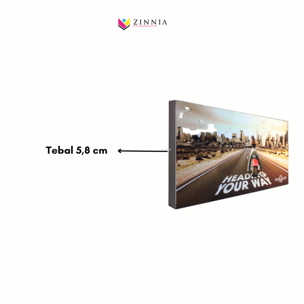 Jual Slim Light Box LED Frame Advertising 50cm Series - Indoor 1 Sisi ...