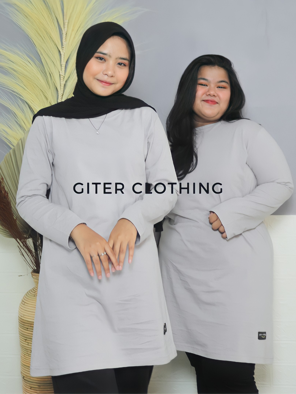 Jual Prabu Outfit Kaos Tunik Wanita Tangan Panjang Oversize Bahan