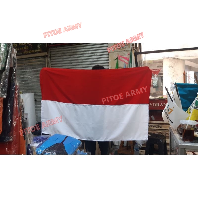 Jual Bendera Kantor Merah Putih Satin Tebal 180 Cm X 120 Cm Bendera ...