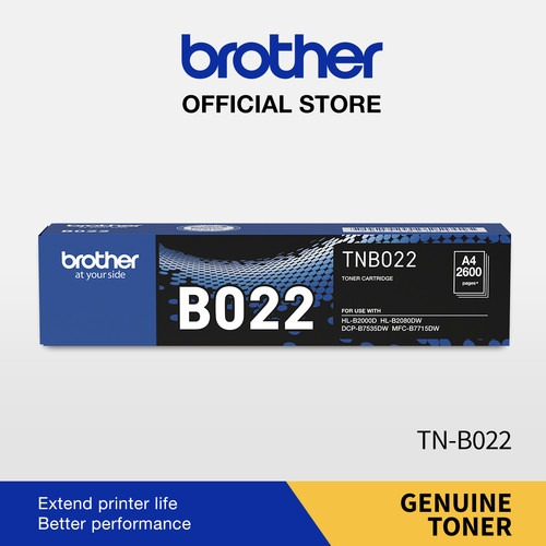 Toner Brother Original TNB022 TN-B022 for DCP-B7535DW, MFC-B7715DW, dll - Original Resmi