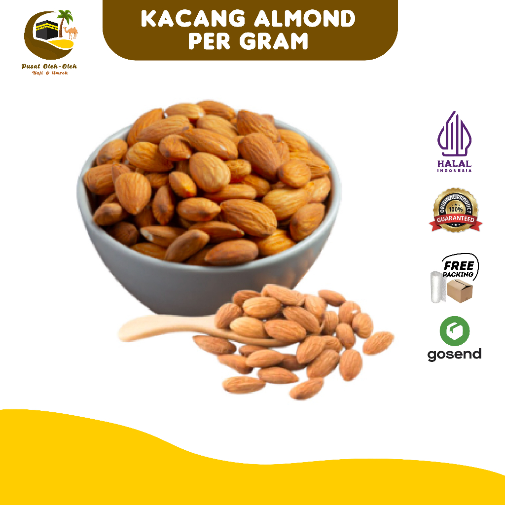 Jual ALMOND / Kacang ALMOND Roasted Milk flavour In Shell / Kacang
