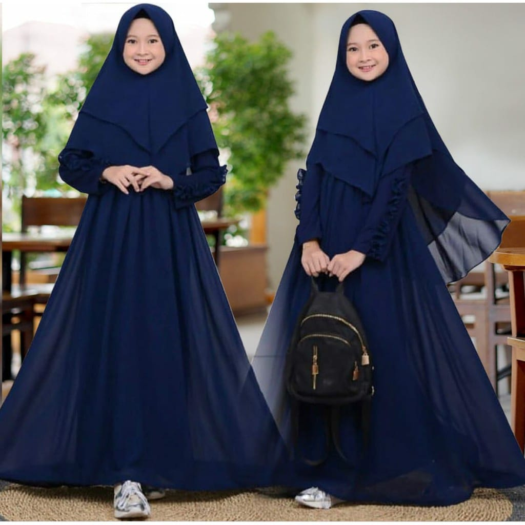 Jual Model Gamis Terbaru 2023 Hitam Polos Simpel Modern Remaja Dress Eticha Wanita Muslim Pesta 6753