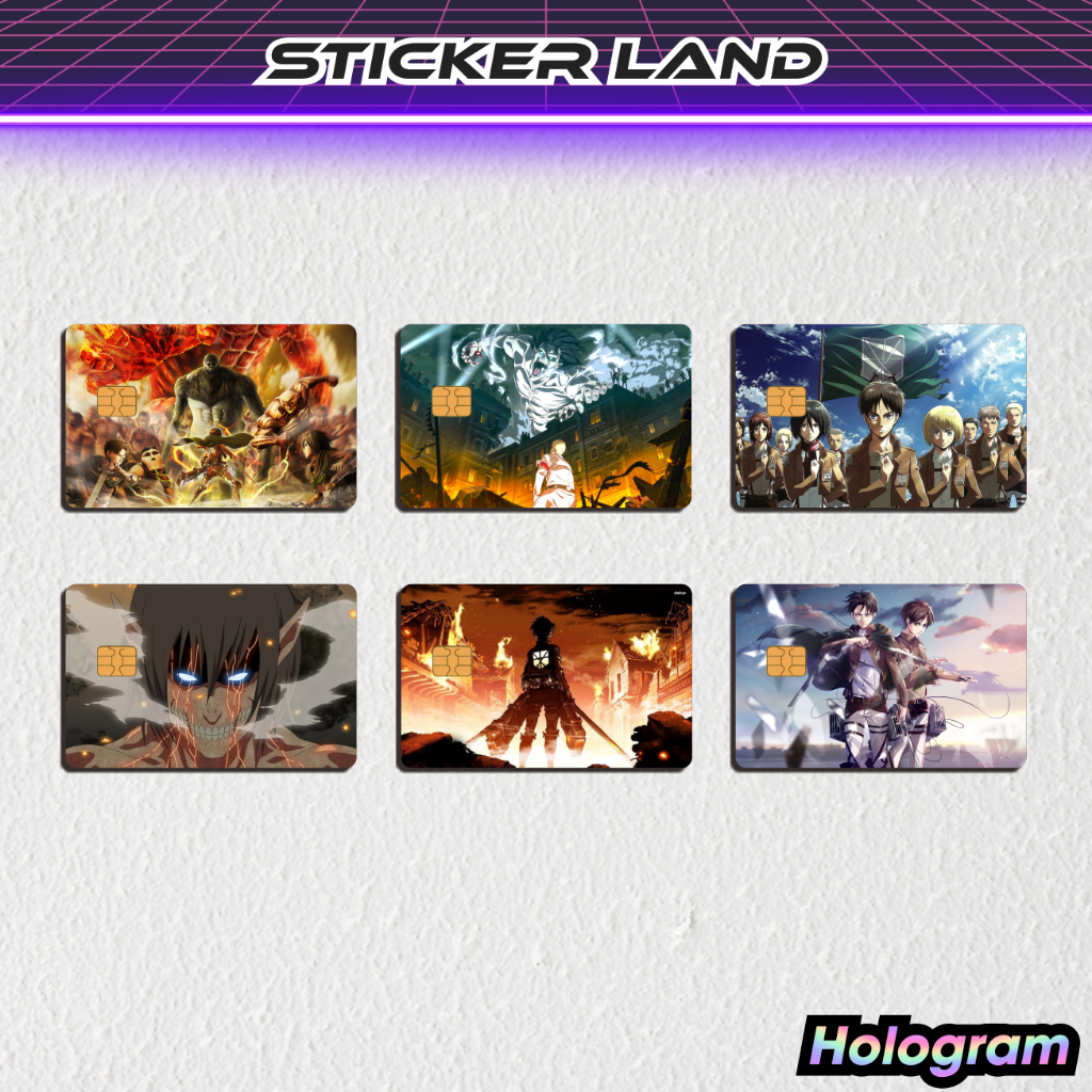 Jual Stiker ATM Attack On Titan Spesial Hologram - Stiker Kartu ATM ...