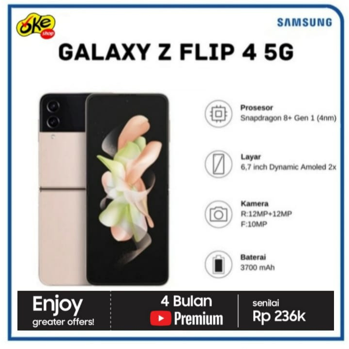 Jual Samsung Galaxy Z Flip 4 5G Smartphone (8GB / 256GB) | Shopee Indonesia