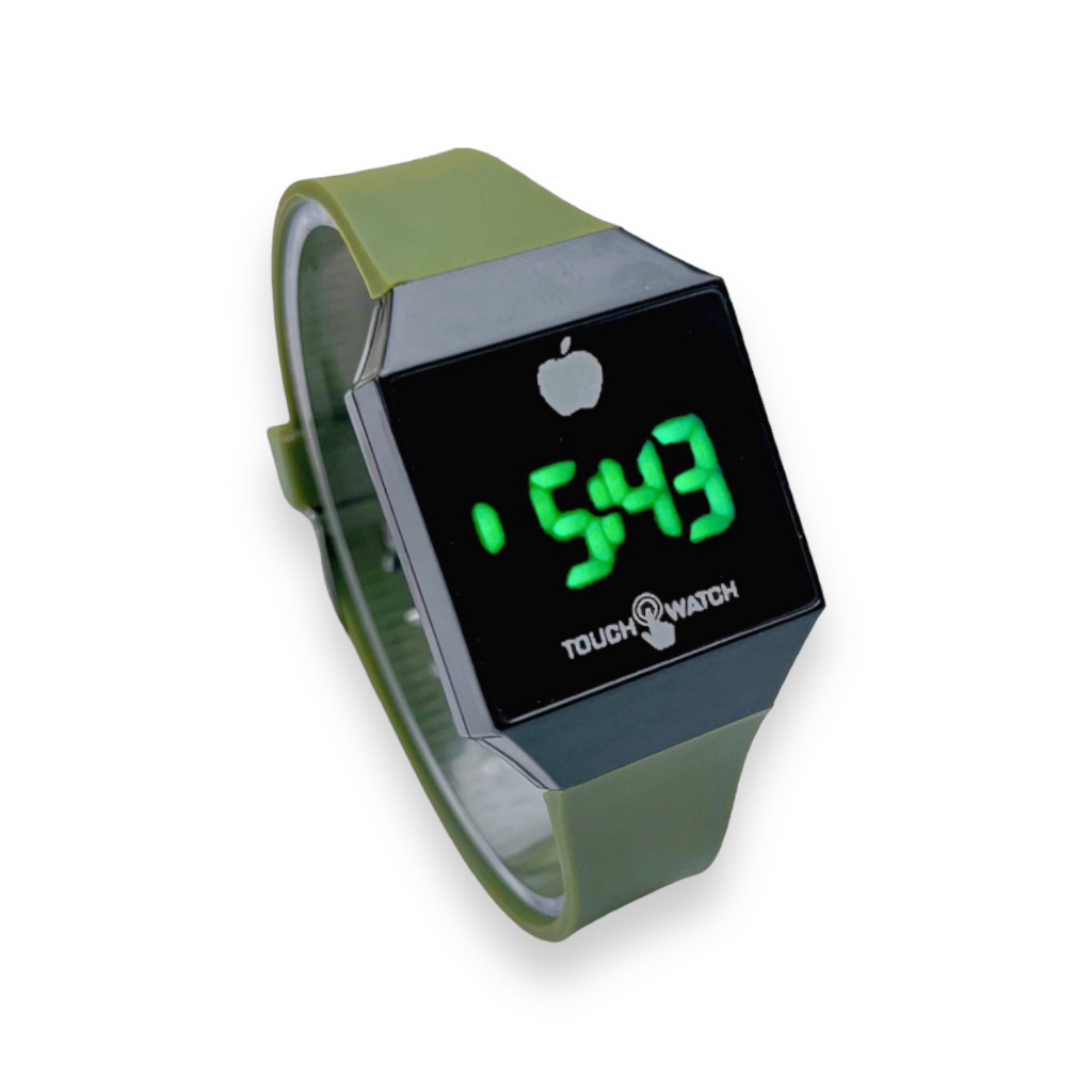 COD✅ Jam Tangan Digital Wanita Pria Watch LED Rubber Elektronik Touch  Screen Harga Murah S1201