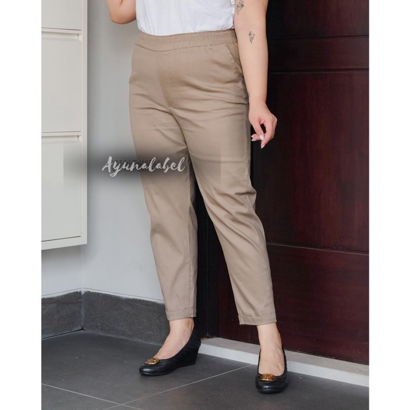 Jual Celana Wanita Jumbo Bigsize Model Gio Pants Celana Kantor