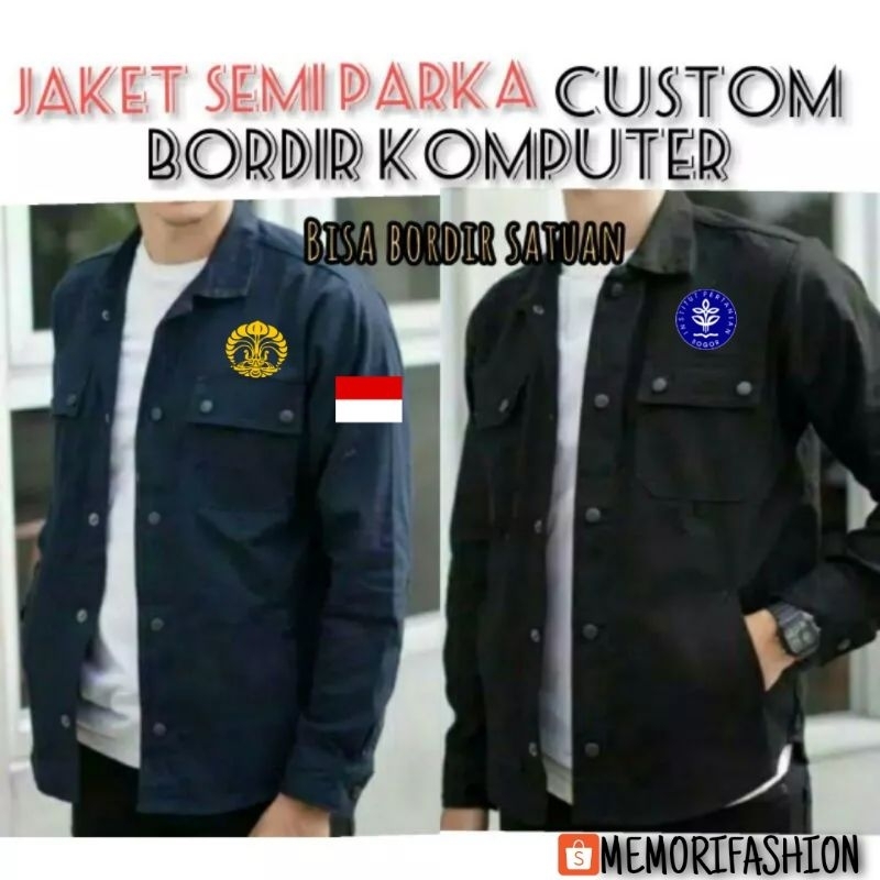 Jual JAKET SEMI PARKA CUSTOM BORDIR SATUAN/LUSINAN | Shopee Indonesia
