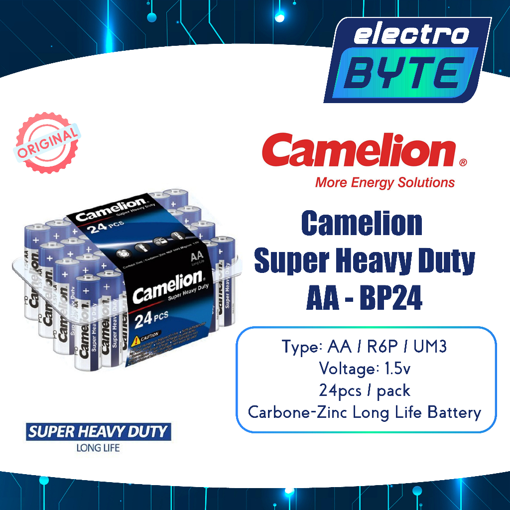 Jual Camelion Baterai Super Heavy Duty AA BP24 / Baterai Carbon Zinc AA ...