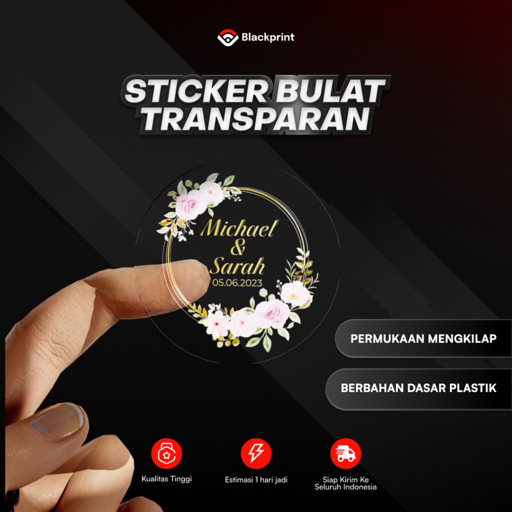 Jual Cetak Stiker Label Transparan - Anti Air / Stiker Transparan ...