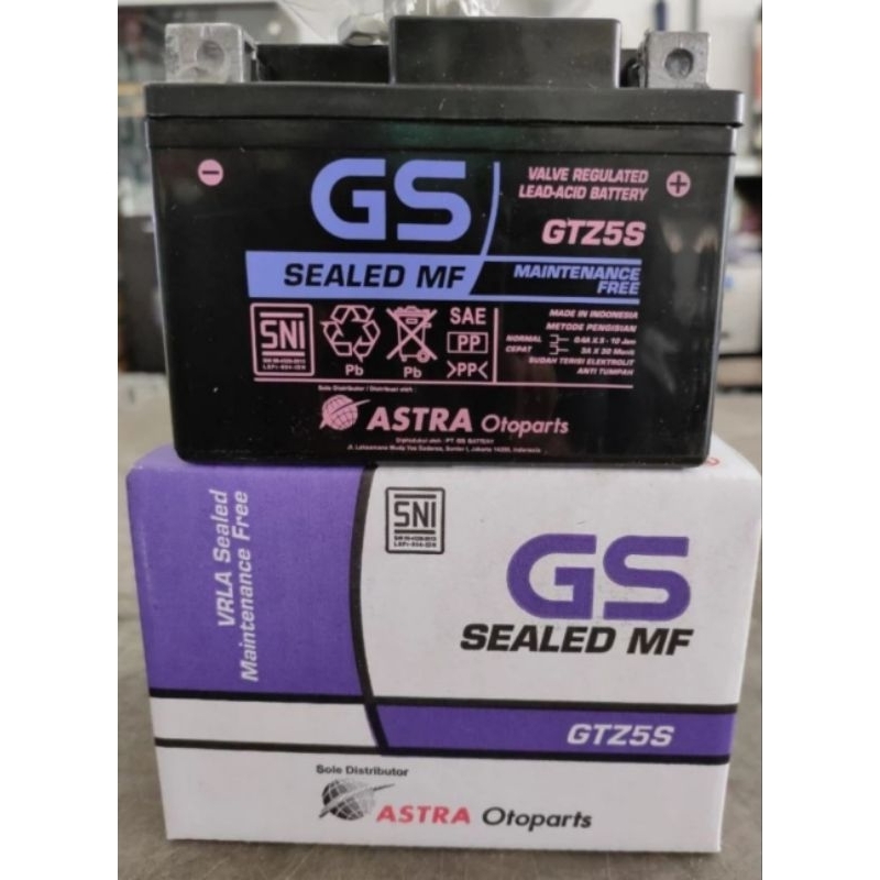 Jual aki kering GTZ5S accu GS Astra beat scoopy mio J mio soul GT 115
