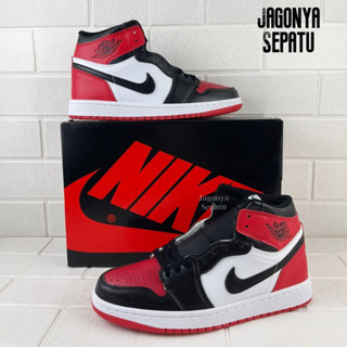 Jual air jordan 1 bred sales toe