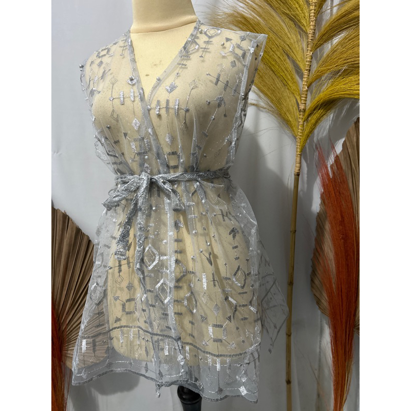 Jual Rompi Tile Brokat bordir Peplum | Shopee Indonesia