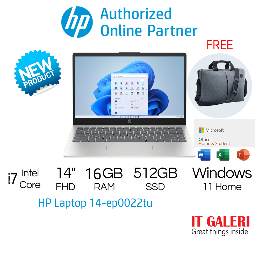 Jual HP Laptop 14-EP0022TU Intel Core I7-1360P - 16 GB - 512GB - 14.0 ...