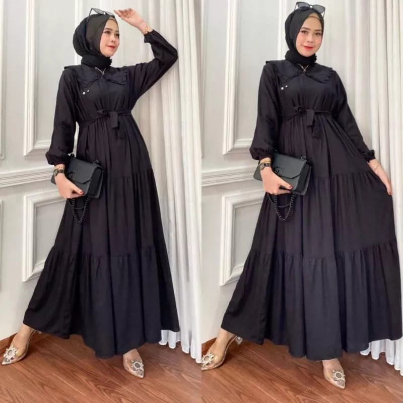 Jual GAMIS DRESS NOORA JUMBO OVERSIZE RAYON TWILL POLOS REMPEL SUSUN WANITA REMAJA BUSUI FORMAL