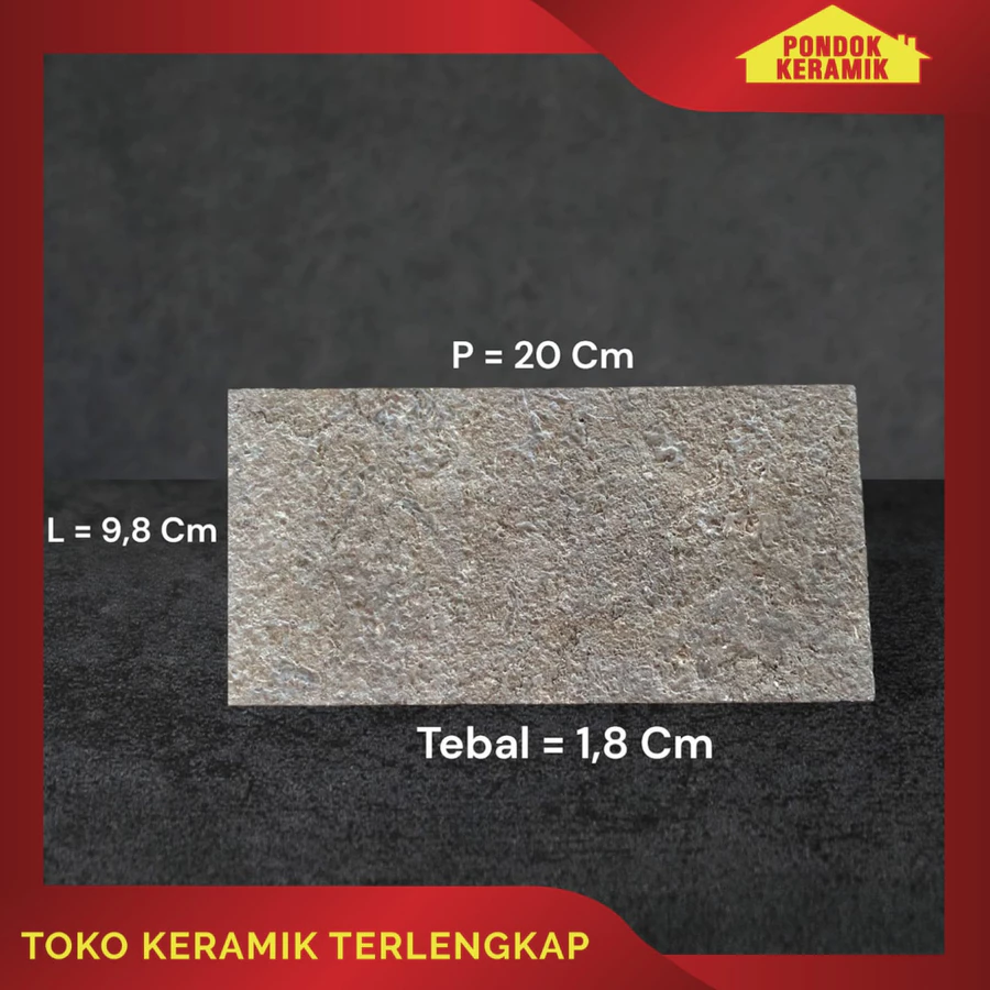 Marmer Lantai Anti Slip Marmer Dinding 20x9,8 Cm Tiles Acid