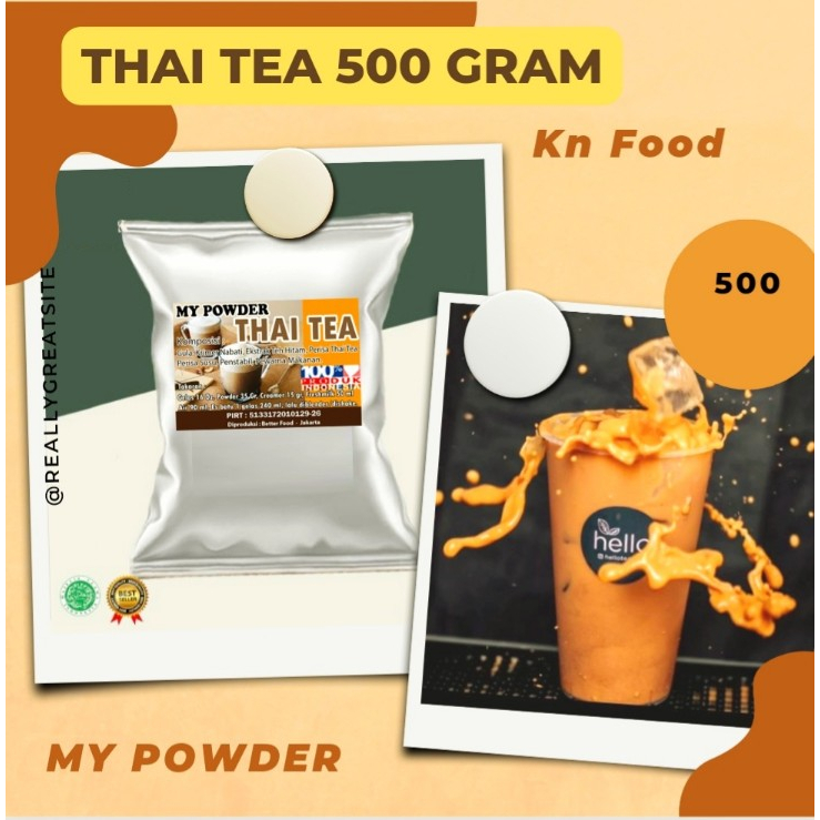 Jual Bubuk Minuman Thai Tea 500gram - Thai Tea Powder Drink | Shopee ...