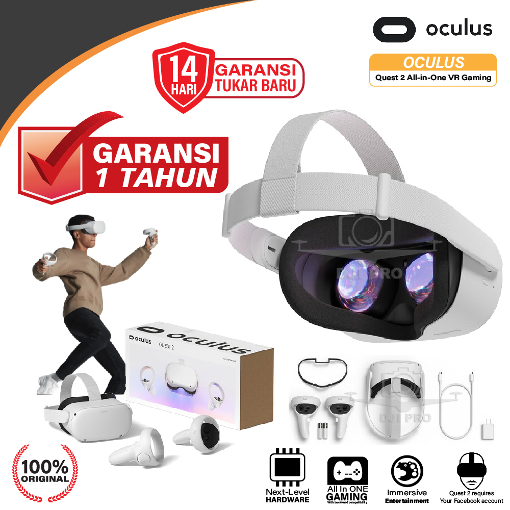 Jual Oculus Quest 2 All-in-One VR Gaming System Headset Original 64GB ...