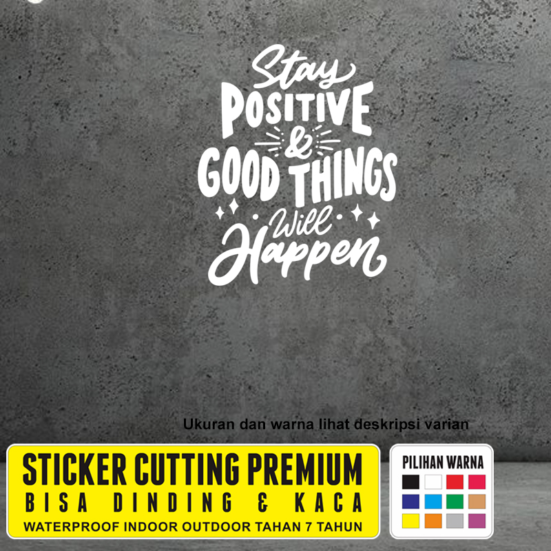 Jual Sticker Dinding Kaca Motivasi Cafe Ruang Kerja Kantor Kamar Rumah ...