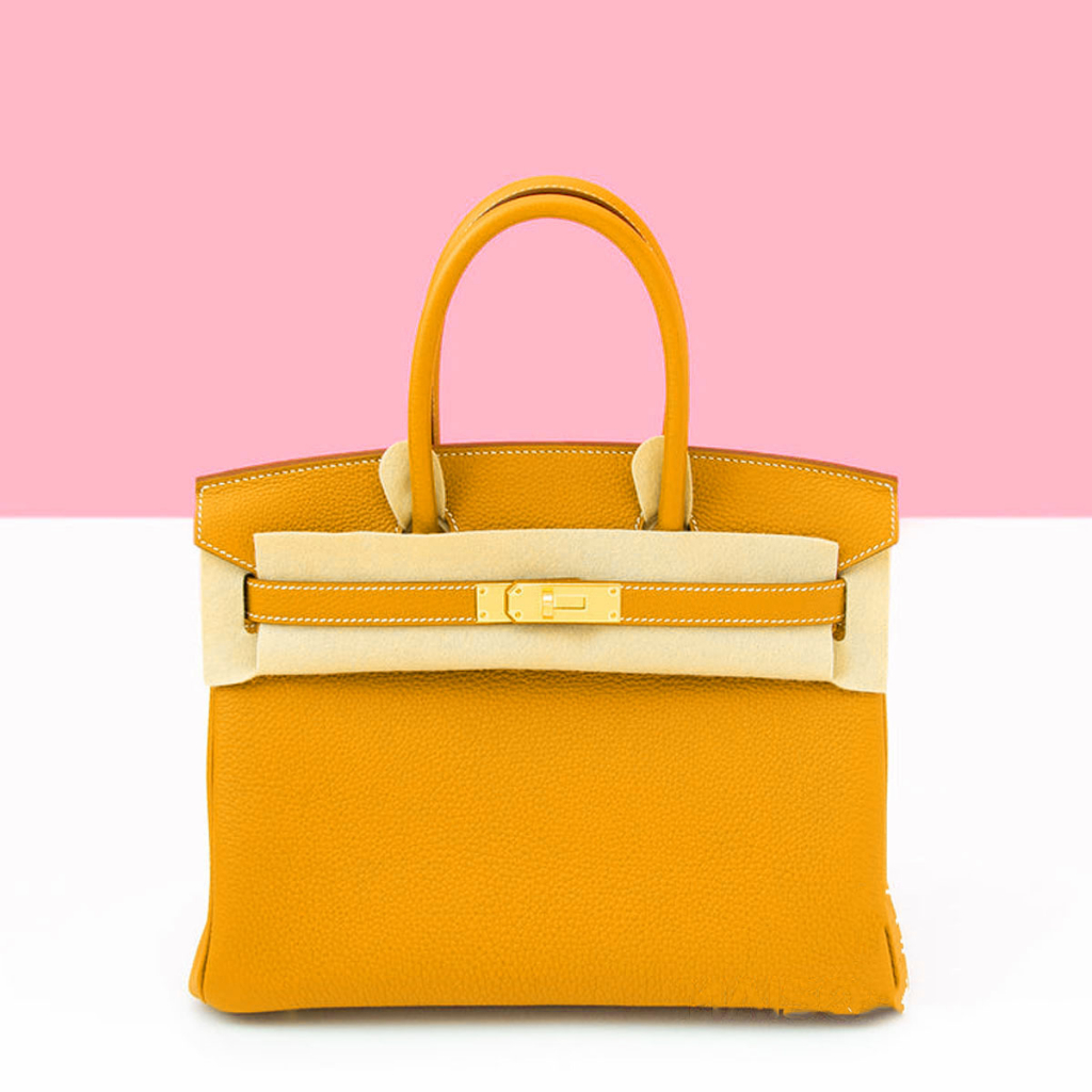 Jual Tas Herms Birkin30 Togo Kuning Premium | Shopee Indonesia