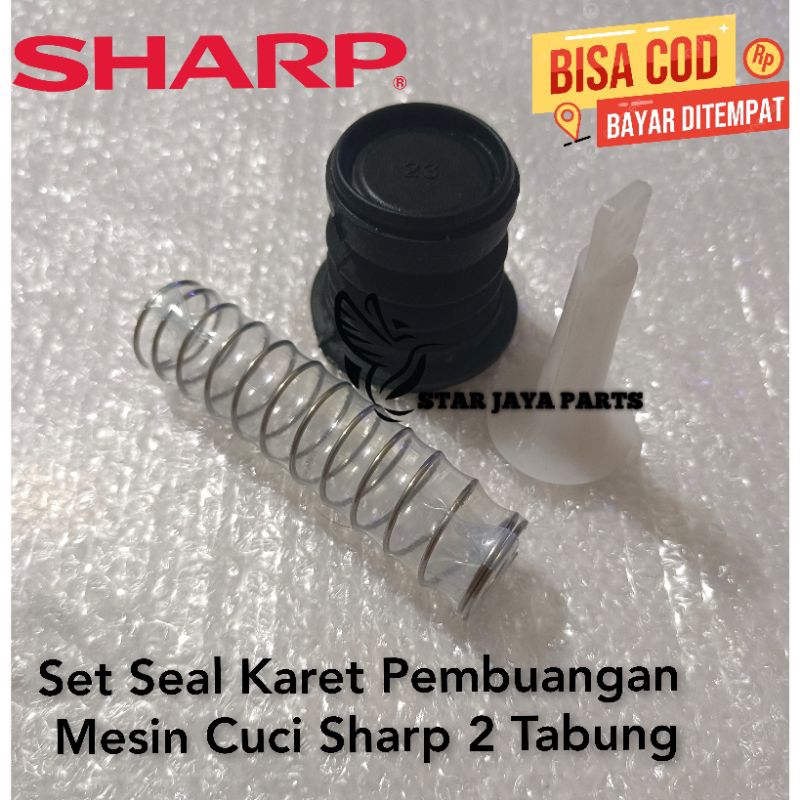 Jual [SHARP] SET KARET SIL SEAL PEMBUANGAN MESIN CUCI SHARP 2 TABUNG ...