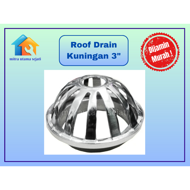 Jual Roof Drain Inch Kuningan Saringan Talang Air Pembuangan Air Atap Shopee Indonesia