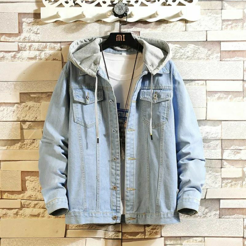 Jaket sale jeans hoodie