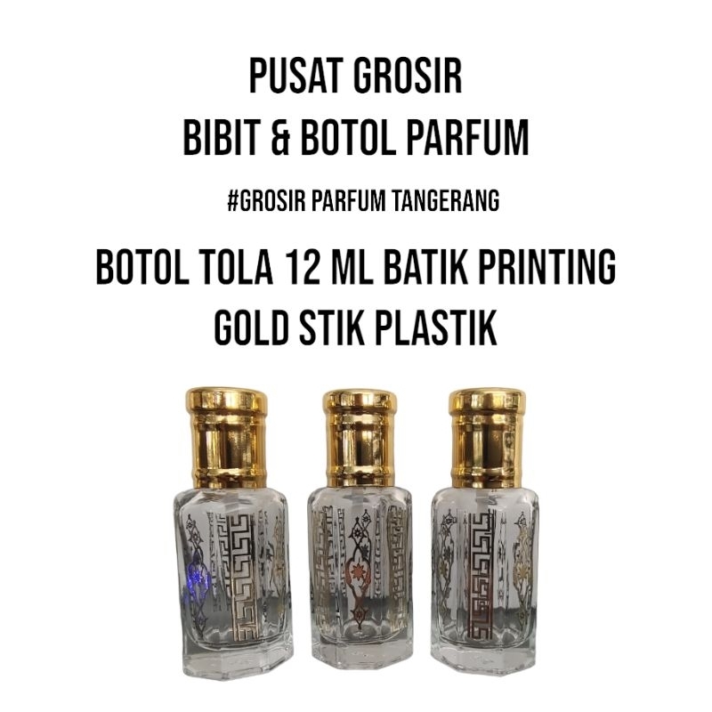 Jual BOTOL TOLA 12 ML BATIK PRINTING GOLD.STIK PLASTIK | Shopee Indonesia