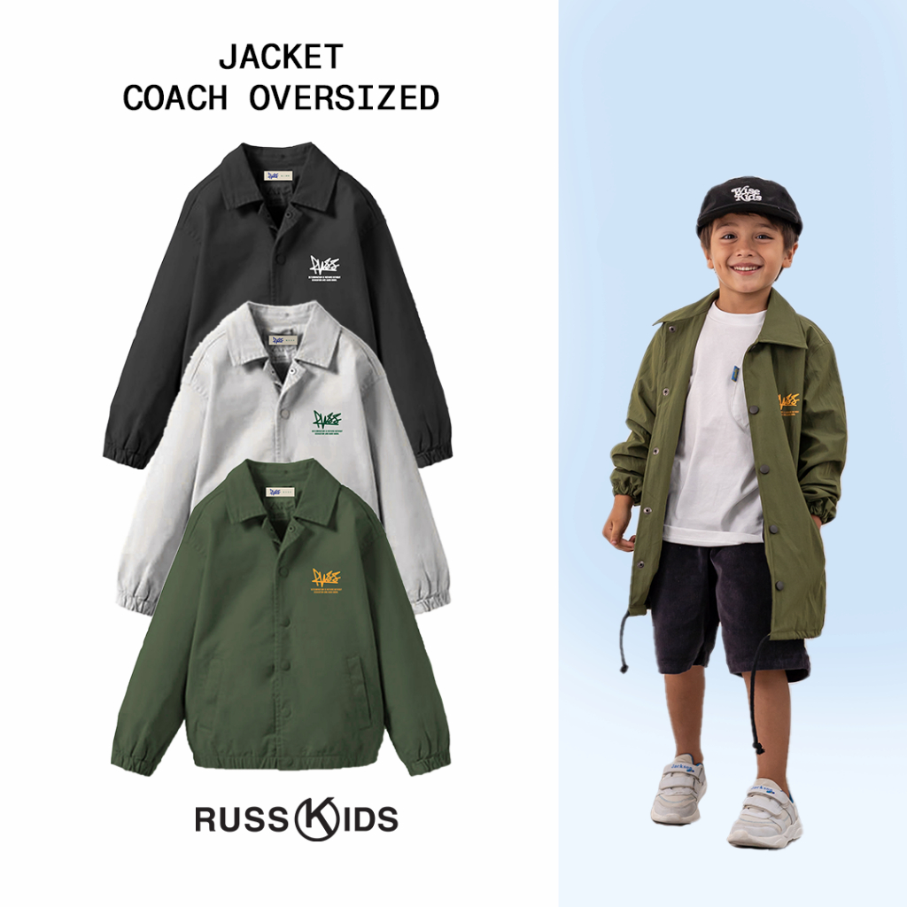 Jual Russ Kids Jacket Coach Anak Dedicated Black | Shopee Indonesia