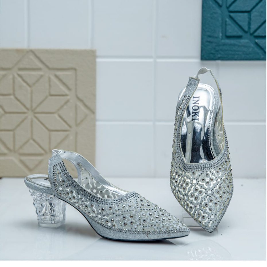 Jual SEPATU PESTA WANITA MODEL TALI HAK KACA CM Shopee Indonesia