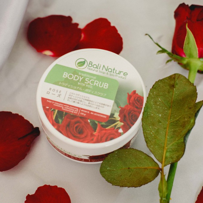 Jual Rose Body Scrub - Lulur Badan Bunga Mawar - Bali Nature | Shopee ...