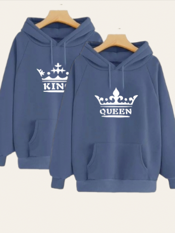 Jual ( isi 2 pcs ) baju couple pasangan / jaket couple KING QUEEN