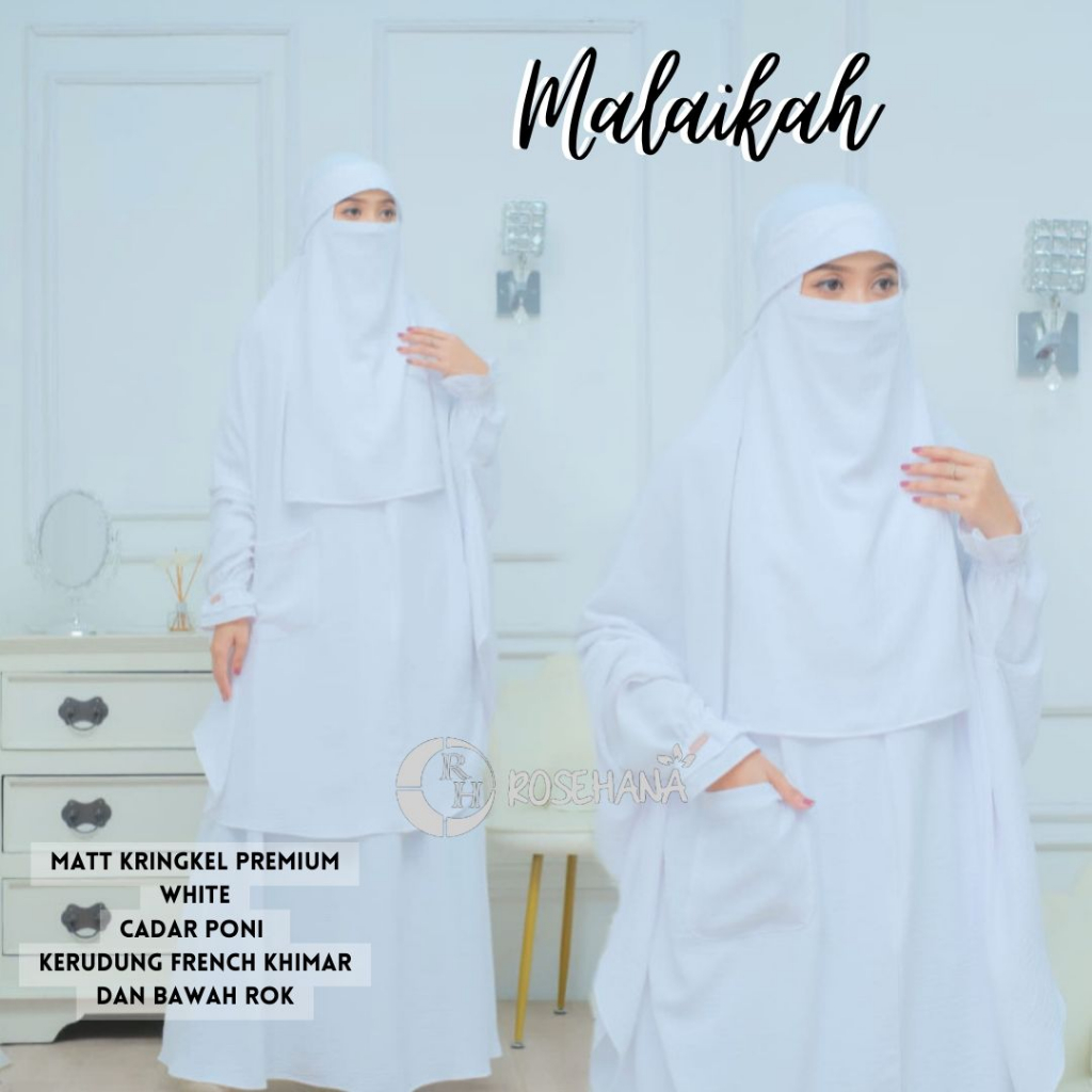 Jual Gamis Set syari untuk Umroh French Khimar dan Rok bahan crinckle ...