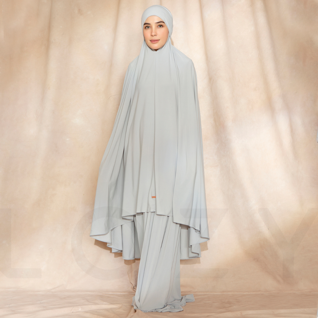 Jual Lozy Hijab Shameera Prayer Set Mukena Set Multifungsi French