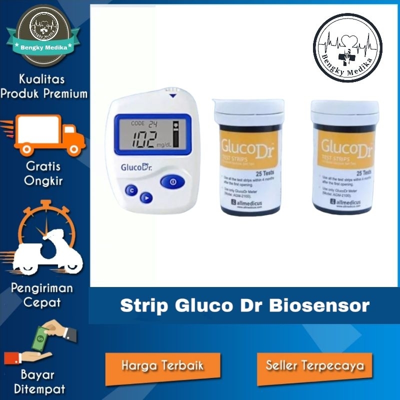 Jual Strip Gluco Dr Biosensor Strip Gula Biosensor Gluco Dr Strip Gula ...