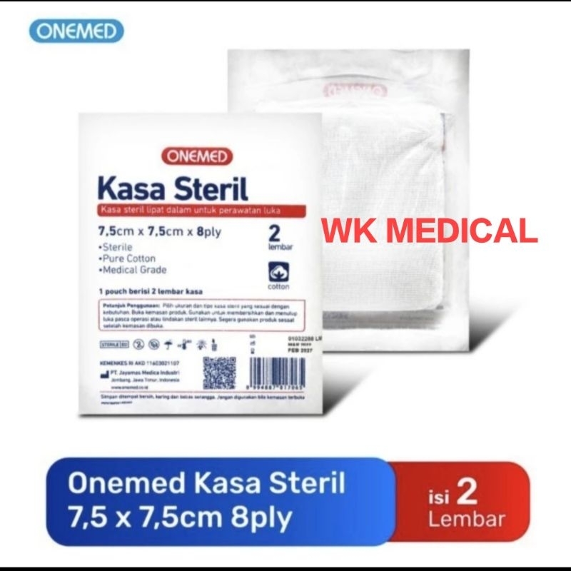 Jual Kasa Steril 7,5 X 7,5 Cm Onemed 8 Ply 8 Lapis Tebal Isi 2 Lembar ...