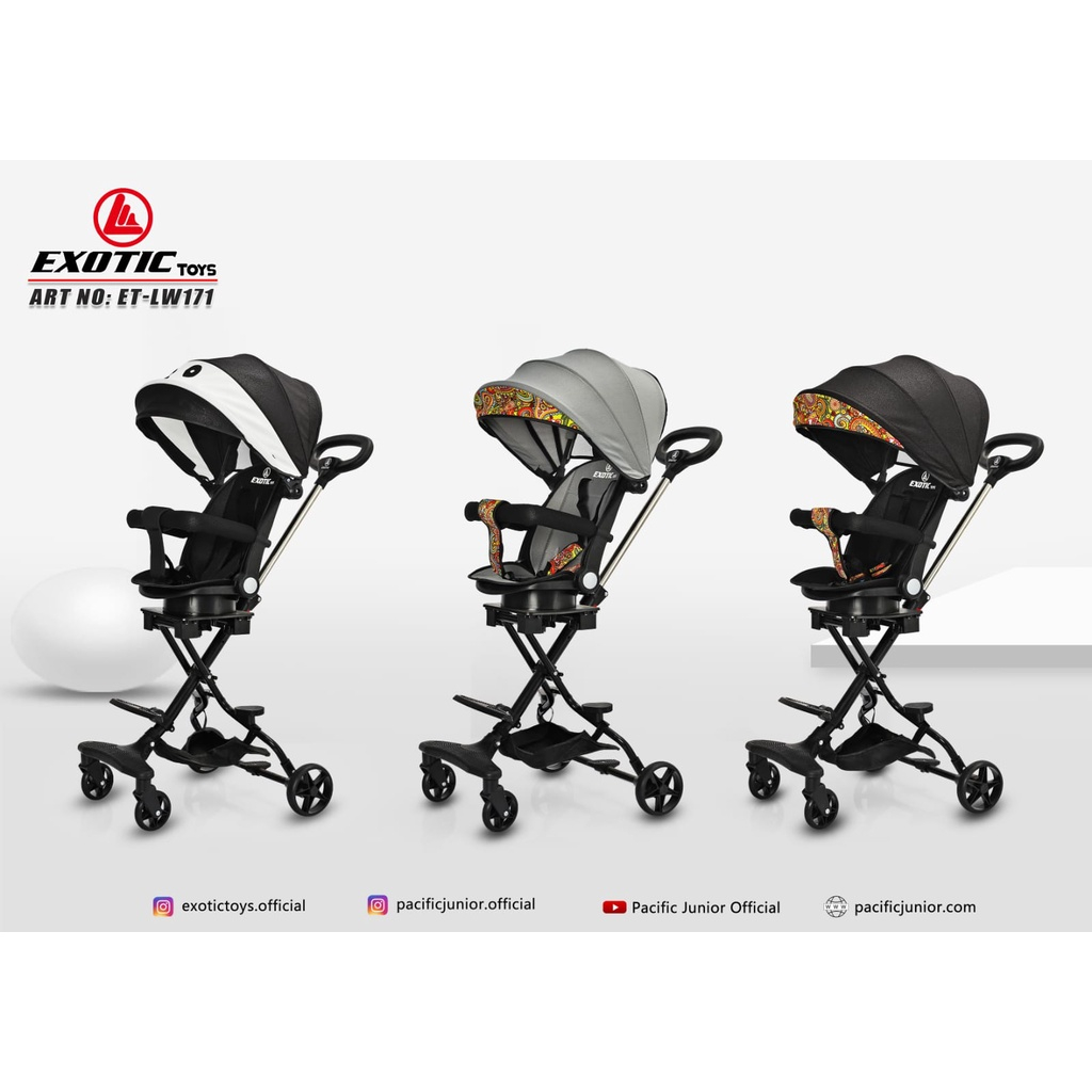 Jual EXOTIC BABY STROLLER LW-171 MAGIC STROLLER ET-LW171 Kereta