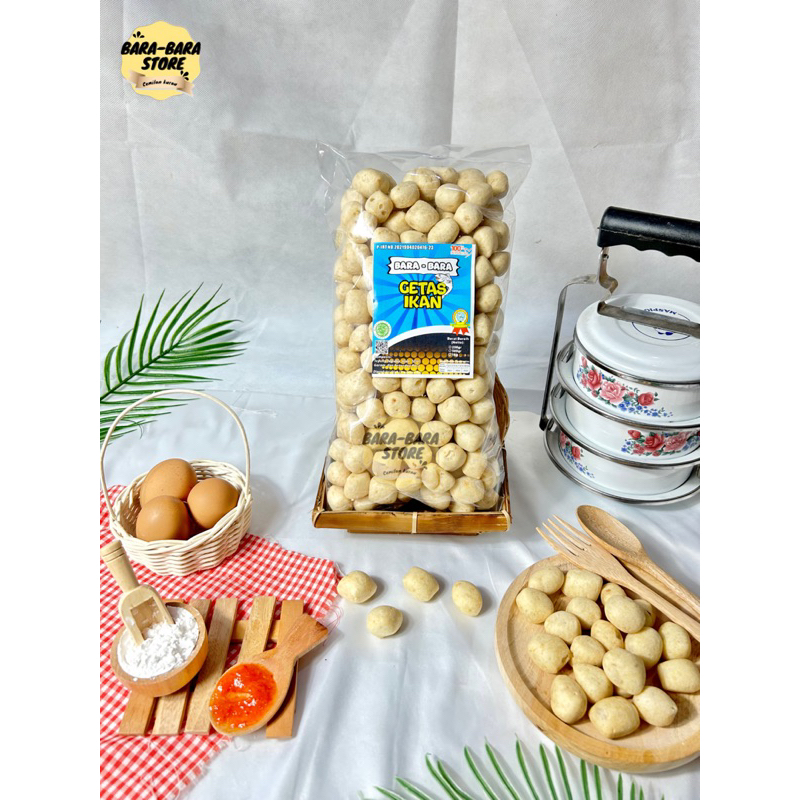Jual Getas ikan bulat/kritek Bangka/snack kurau/cemilan instan kemasan ...