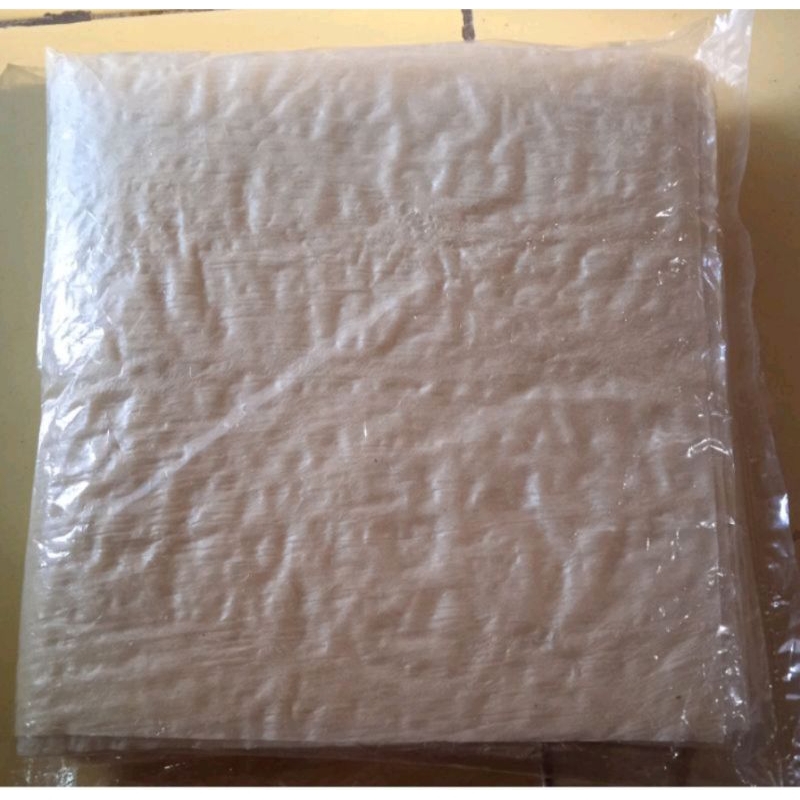 Jual Kulit tahu Halal UK 20x15cm Isi 50 Lembar Warna Putih MUI HALAL ...