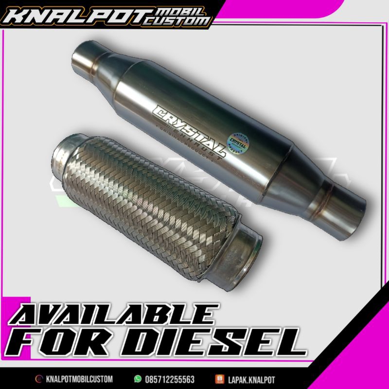 Jual RESONATOR KAPSUL CRYSTAL EXHAUST COCOK BUAT PAJERO SPORT INNOVA