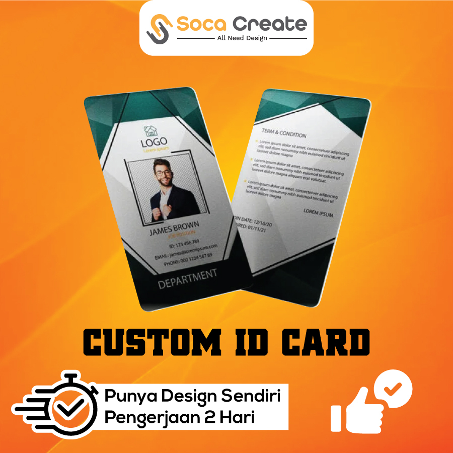 Jual Id Card Custom Free Design Shopee Indonesia