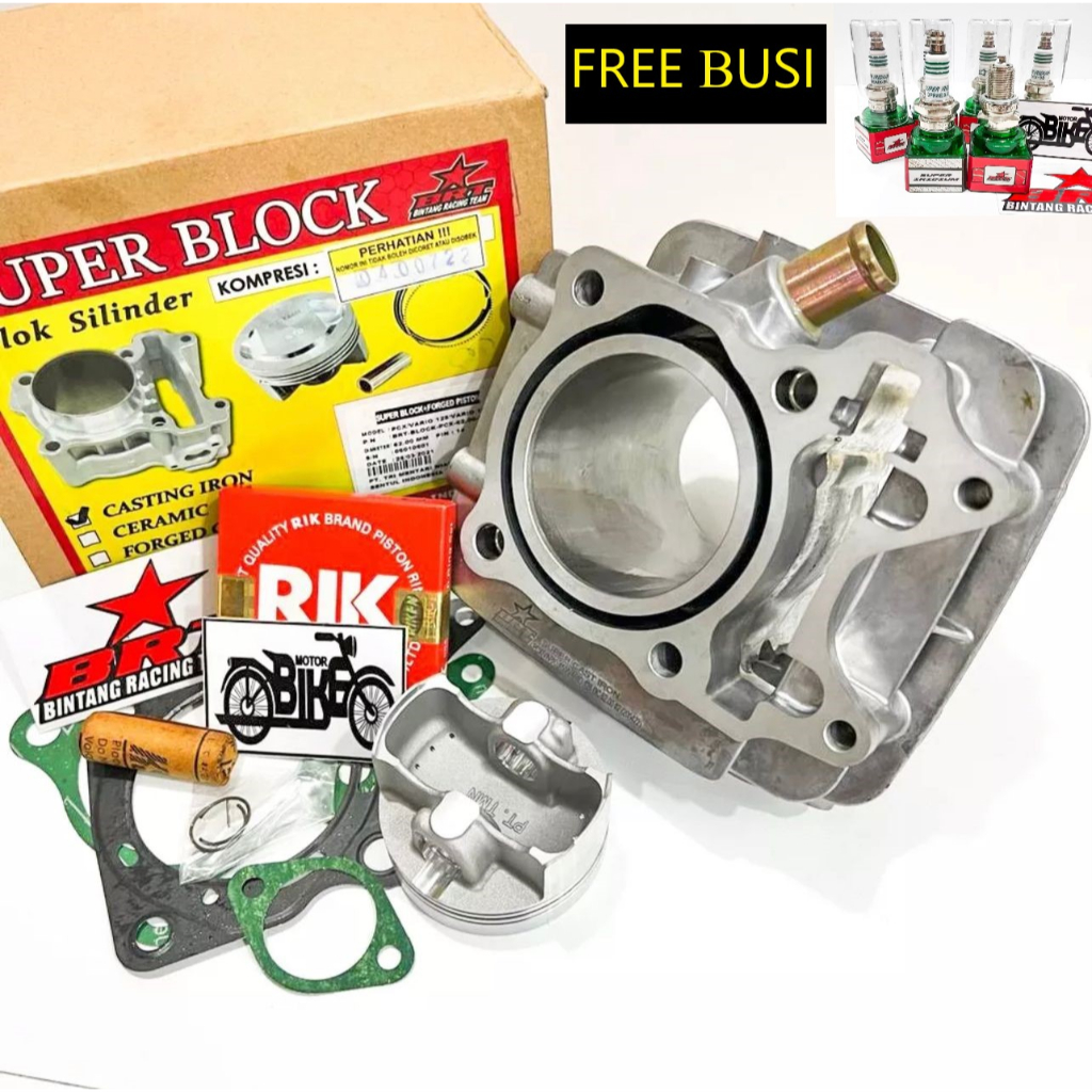 Jual BLOK CAST IRON PISTON BRT VARIO 150 VARIO 125 PCX 150 ADV
