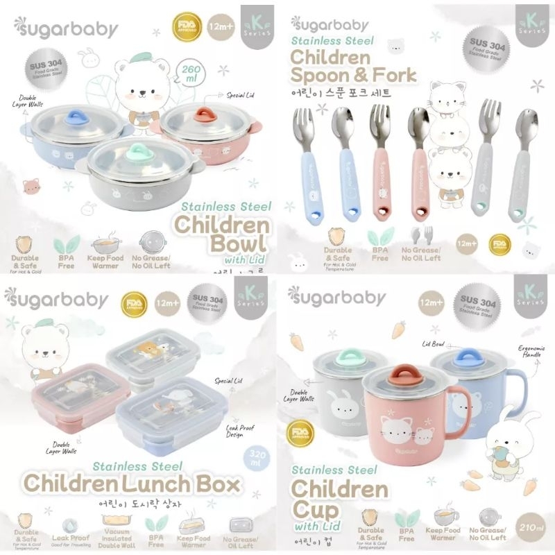 Jual Sugar Baby Lunch Box Set Anak Kotak Makan Stainless Steel / Cup