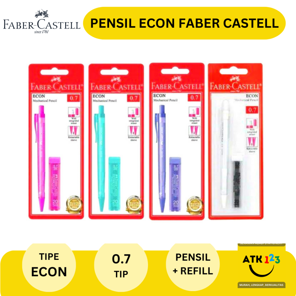 Jual Mekanik Pensil / Mechanic Pencil Faber Castell Econ 0.7 (SET