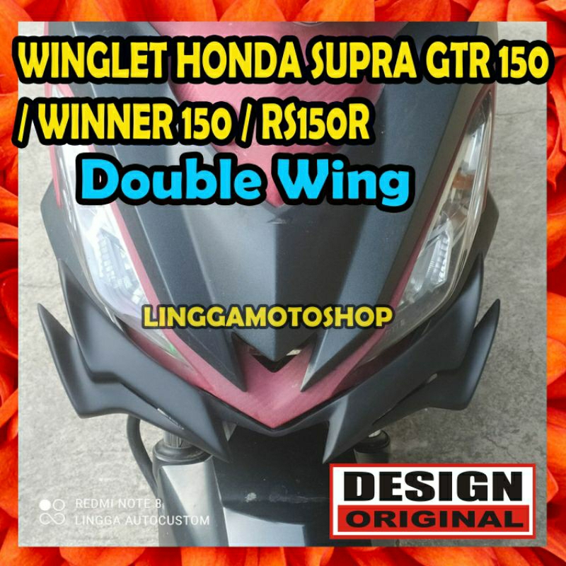 Jual WINGLET HONDA SUPRA GTR 150 MODEL DOUBLE WINGS * RS150R * WINNER ...