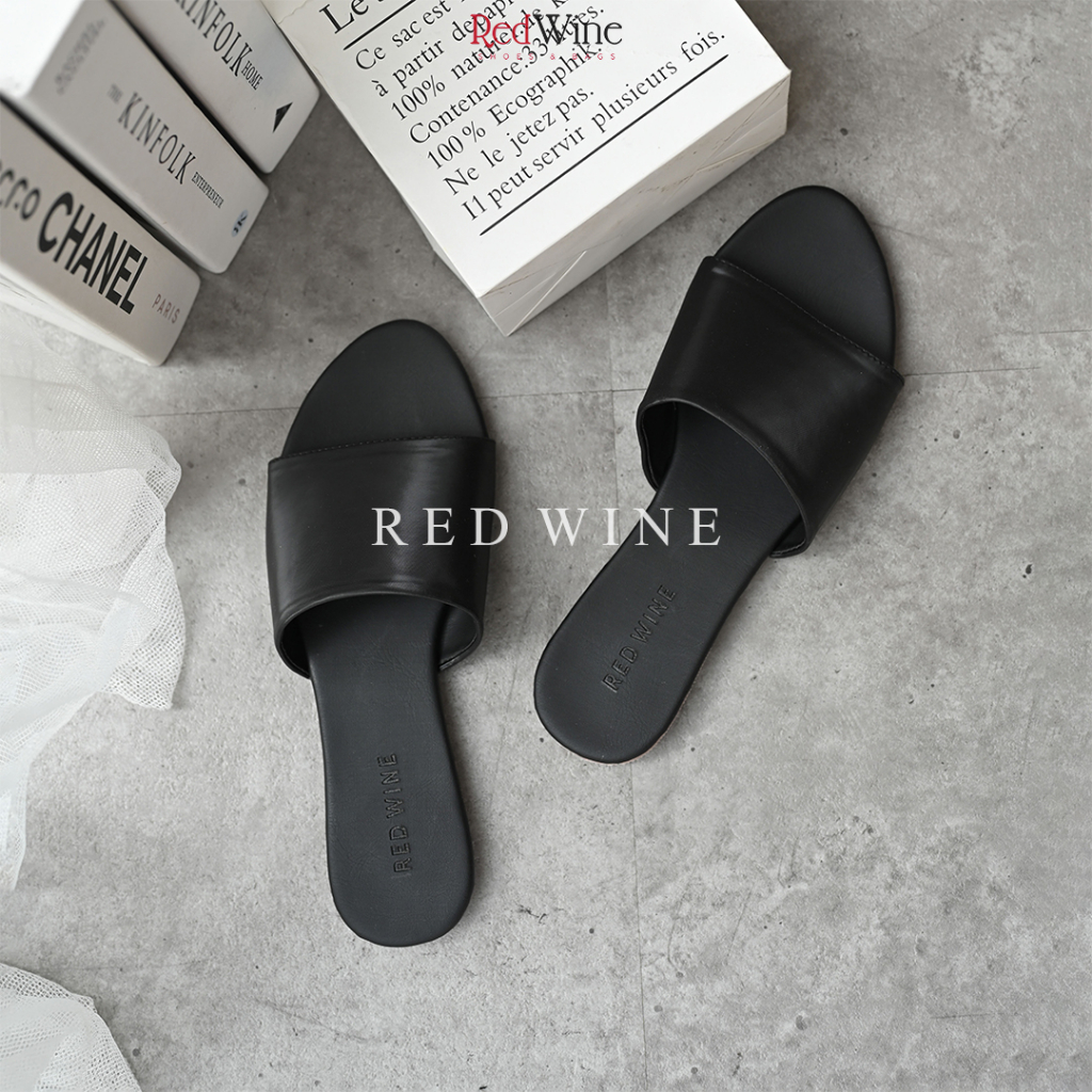 Jual Red Wine HNR011 TORY FLATS Sandal wanita Shopee Indonesia