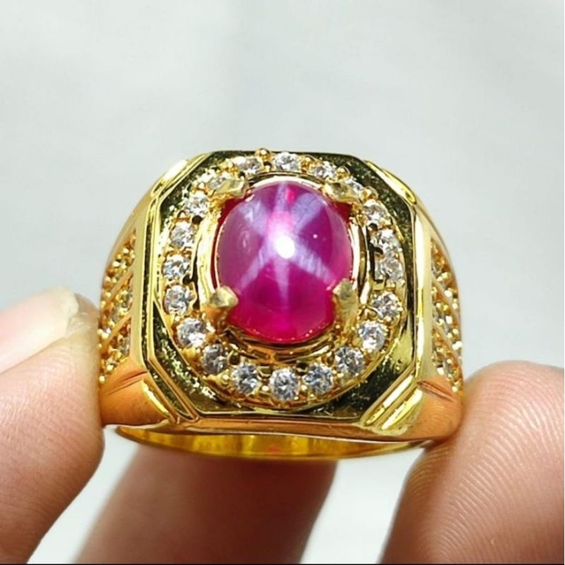 Jual TERMURAH BATU RUBY AMERICAN STAR ASLI BANGKOK KEKERASAN 9 MOHS ...