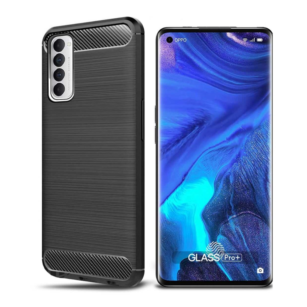 Jual Case OPPO Reno 4 Pro Premium Carbon Fiber - (Black) | Shopee Indonesia