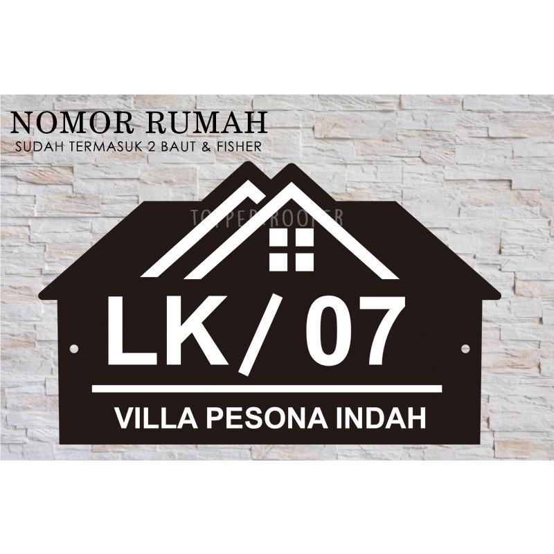 Jual Custom Papan Alamat Rumah Akrilik Laser Bolong + UV Nomer Acrylic ...